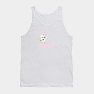 Pink Love Illustration Tank Top